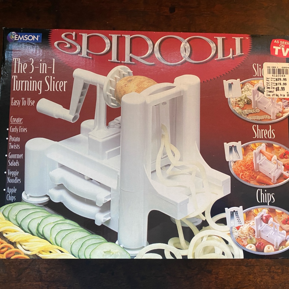 Spirooli Turning Slicer Vegetable Spiralizer vintage new in box as seen on TV